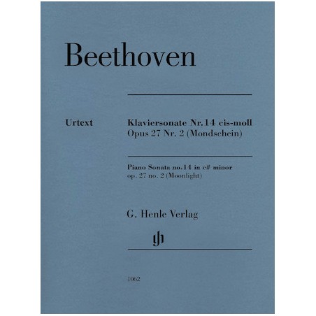 Partitura. BEETHOVEN. Piano Sonata No. 14 in C-sharp minor, Op. 27, No. 2 (Moonlight)