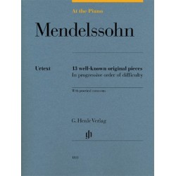 Partitura. Mendelssohn: At the Piano 13 Well-Known Original Pieces in Progressive Order