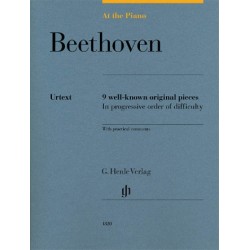 Partitura. Beethoven: At the Piano 9 Well-Known Original Pieces in Progressive Order