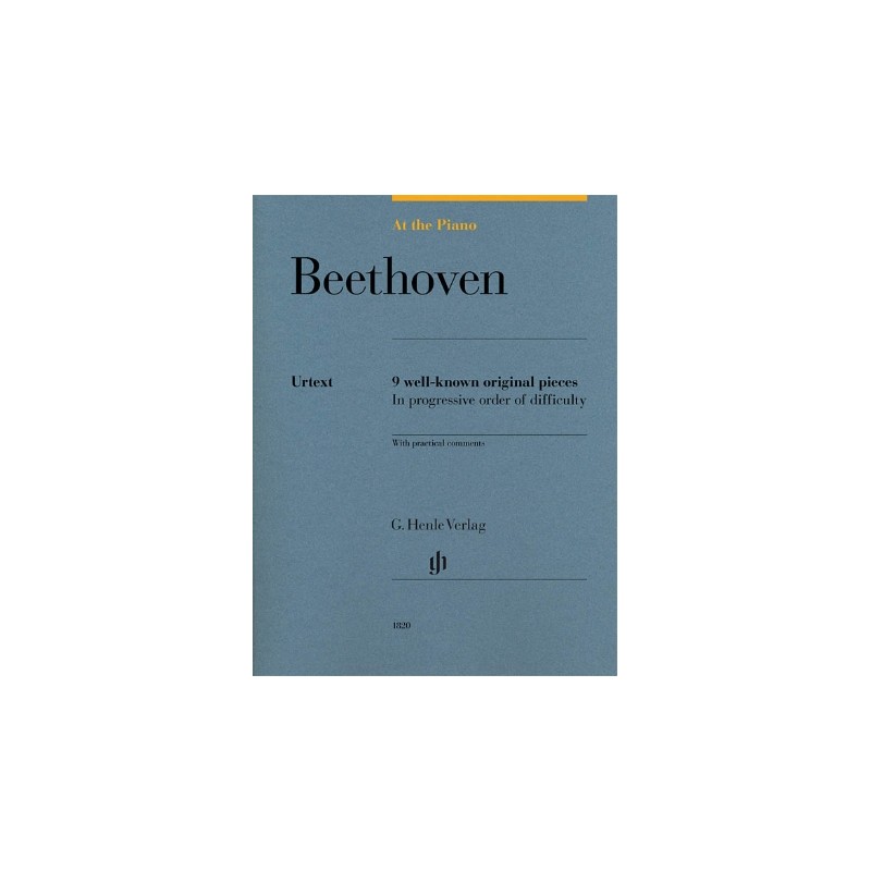 Partitura. Beethoven: At the Piano 9 Well-Known Original Pieces in Progressive Order