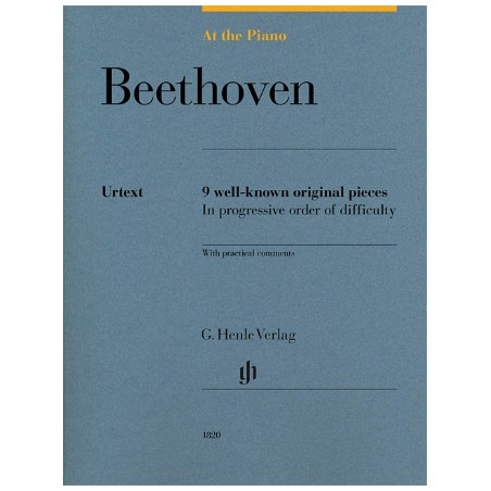 Partitura. Beethoven: At the Piano 9 Well-Known Original Pieces in Progressive Order