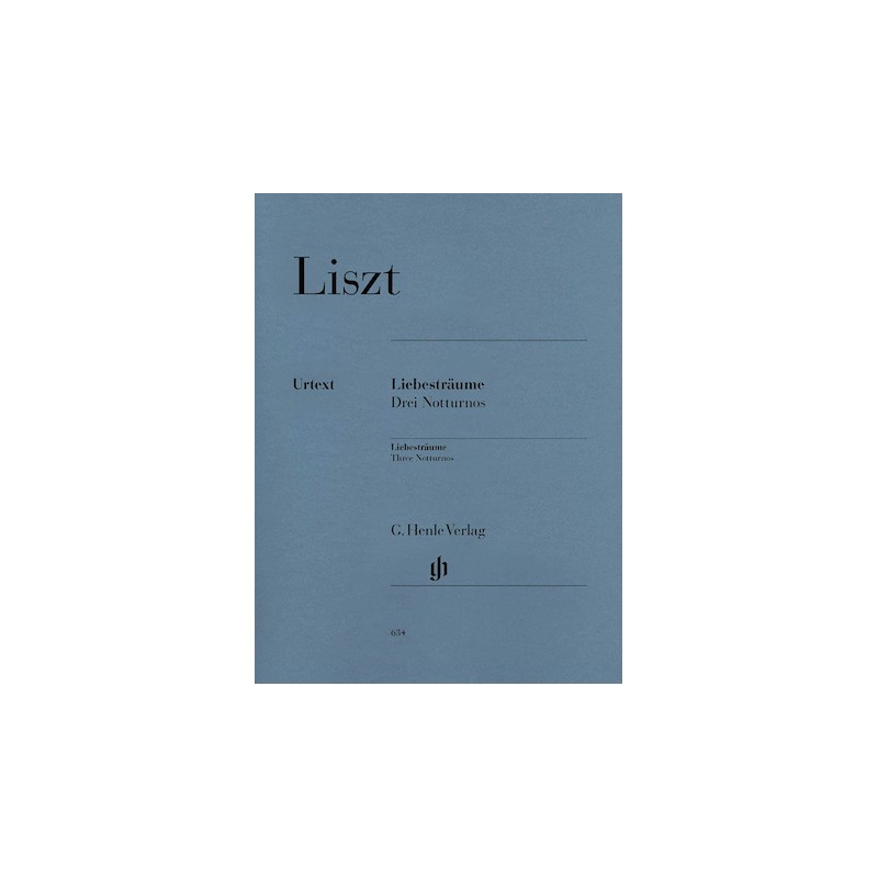 Partitura. LISZT. Liebesträume, 3 Notturnos Piano Solo.