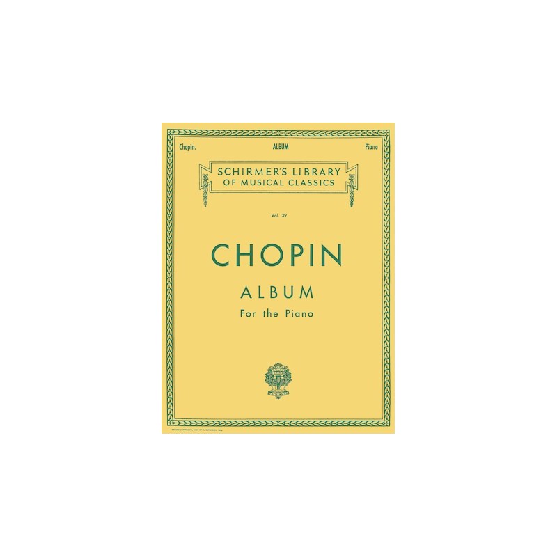 Partitura. CHOPIN: ALBUM Volume 39 - Piano Solo