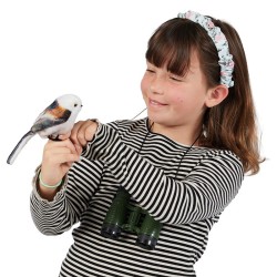 Títere de dedo. Mini carbonero de cola larga
