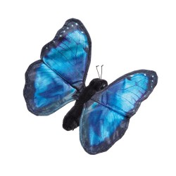 Títere de dedo. Mariposa morfo azul