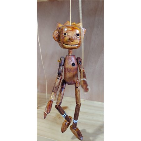 Marioneta de hilo tallada. PINOCHO MINI (Guillermo del Toro)