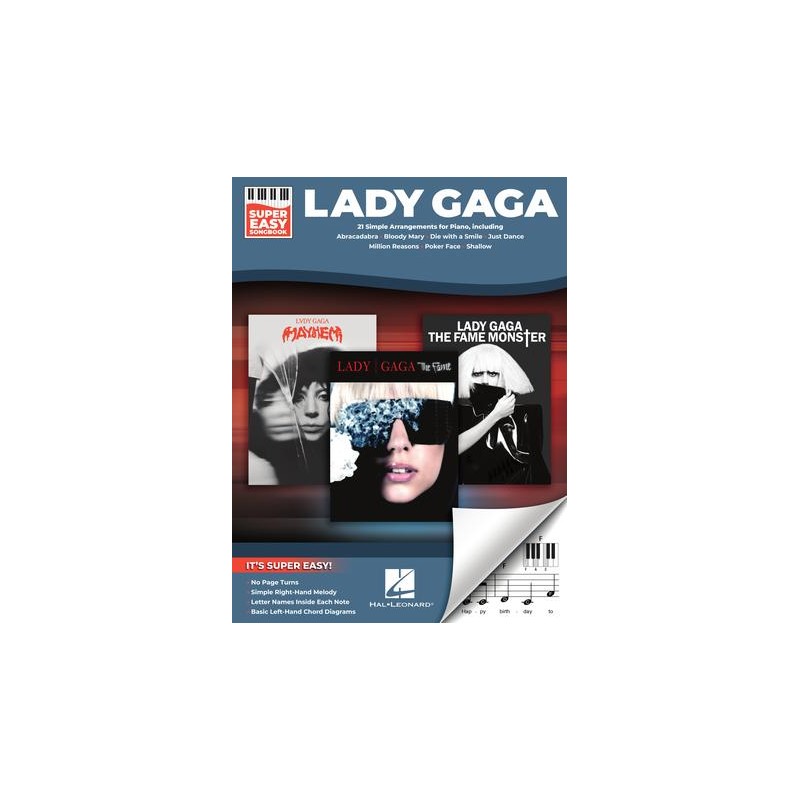 Partitura. Lady Gaga – Super Easy Songbook
