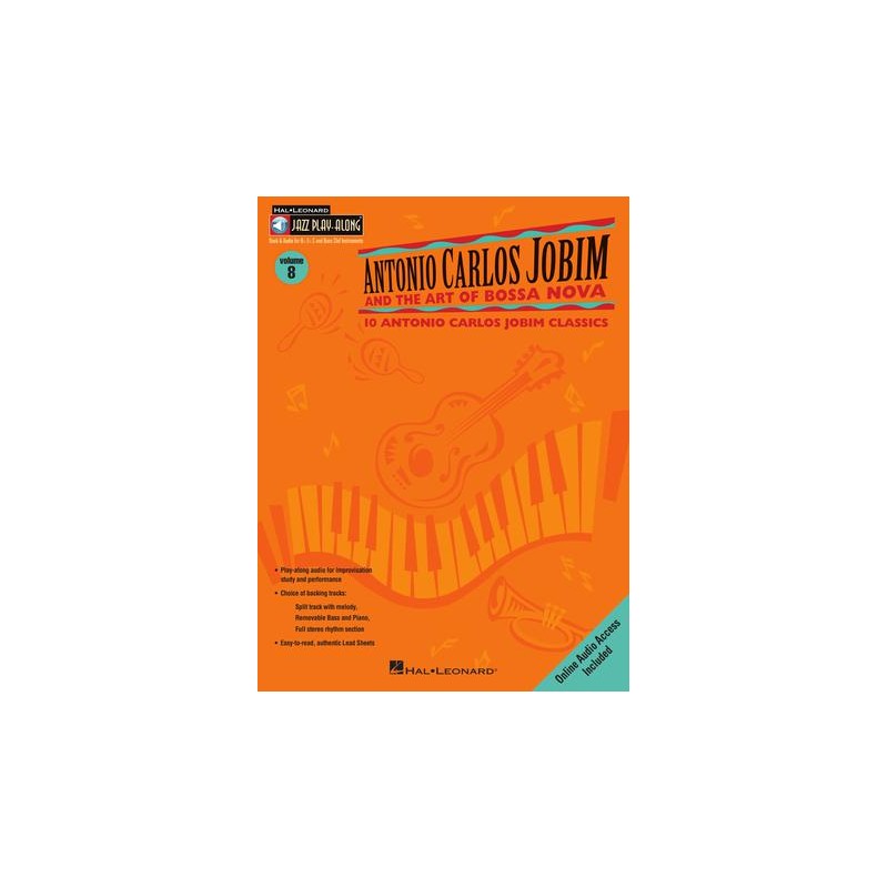 Partitura. Antonio Carlos Jobim and the Art of Bossa Nova Jazz Play-Along Volume 8 Jazz Play Along Softcover Audio Online