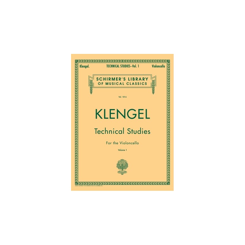Partitura. Julius Klengel: Technical Studies for the Violoncello, Volume 1 SchirmerCello Method