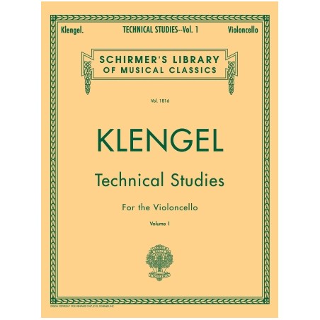 Partitura. Julius Klengel: Technical Studies for the Violoncello, Volume 1 SchirmerCello Method
