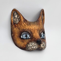 Máscara. GATO DORADO NUBES